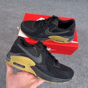 Nike Air Max Excee Shoes Men 9.5 Black Anthracite Gum Sole Sneakers HV0928-010